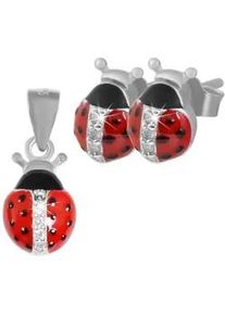 Adelia&acute;s Kettenanh&auml;nger ADELIA ́S "M&auml;dchen Anh&auml;nger &ndash; Anh&auml;nger aus 925 Silber mit Zirkonia", rot, Schmuckanh&auml;nger, M&auml;dchen, Silber 925 (Sterlingsilber), Kettenanh&auml;nger, Ideal zum Verschenken &ndash; schlicht und stilvoll