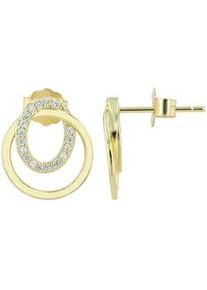 Adelia&acute;s Paar Ohrh&auml;nger ADELIA ́S "Damen Ohrringe &ndash; Ohrstecker aus 925 Silber", Damen, Gr. Damen, Silber 925 (Sterlingsilber), gold, Ohrringe, Sch&ouml;ne Geschenkidee zum Valentinstag