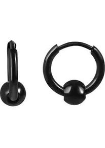 Adelia&acute;s Paar Creolen ADELIA ́S "Unisex Ohrringe &ndash; Creole aus Edelstahl", Damen, Gr. Unisex, Edelstahl, schwarz, Ohrringe, Ideal als Geschenk zum Muttertag