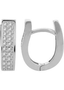 Adelia&acute;s Klappcreolen ADELIA ́S "Damen Ohrringe &ndash; Klappcreole aus 925 Silber mit Zirkonia", Damen, Gr. Damen, Silber 925 (Sterlingsilber), silber, Ohrringe Klappcreolen, Perfekt zum Verschenken an besondere Menschen