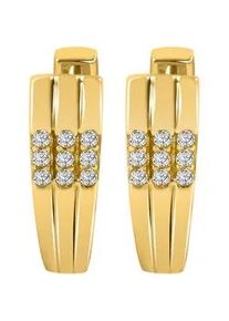 Adelia&acute;s Klappcreolen ADELIA ́S "Damen Ohrringe &ndash; Klappcreole aus 333 Gold mit Zirkonia", Damen, Gr. Damen, gold, Ohrringe Klappcreolen, Ideal als Geschenk zum Muttertag