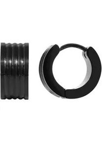 Adelia&acute;s Klappcreolen ADELIA ́S "Unisex Ohrringe &ndash; Klappcreole aus Edelstahl", Damen, Gr. Unisex, Edelstahl, schwarz, Ohrringe Klappcreolen, Zum Verschenken an Menschen, die Ihnen am Herzen liegen