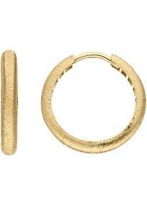 Paar Creolen Jobo "rund Ohrringe 18 mm", gelbgold 333, Ohrringe, Damen, 18,4mm, Gelbgold 333, 8 Karat 333 Gold matt