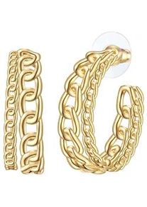 Lulu & Jane Paar Creolen LULU & JANE "Set: AV176", gelbgold, Ohrringe, Damen, 27,8