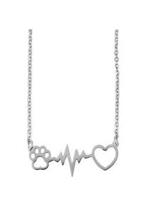 Adelia&acute;s Kette ohne Anh&auml;nger ADELIA ́S "Damen Halskette &ndash; Herz aus Edelstahl 43+5", silber, Halsketten, Damen, 48cm, Edelstahl, Eine sch&ouml;ne Geschenkidee f&uuml;r jeden Anlass