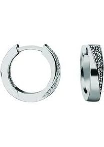 Paar Creolen ONE ELEMENT "Zirkonia Ohrringe Creolen aus 925 Silber &Oslash; 15,2 x 3,4 mm", silber, Ohrringe, Damen, Damen,mit Zirkonia, Silber 925 (Sterlingsilber), Symbolische Note &ndash; harmonisch gestaltet mit Liebe zum Detail