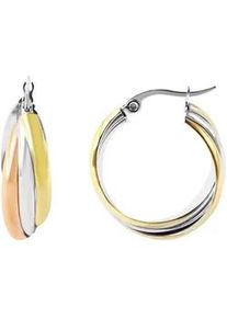 Adelia&acute;s Paar Creolen ADELIA ́S "Damen Ohrringe &ndash; Creole aus Edelstahl", Damen, Gr. Damen, Edelstahl, silber, Ohrringe, Zum Verschenken &ndash; passend f&uuml;r viele Anl&auml;sse