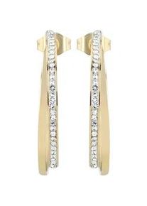 Adelia&acute;s Paar Ohrh&auml;nger ADELIA ́S "Damen Ohrringe aus Edelstahl mit Strass Steinchen", Damen, Gr. Damen, Edelstahl, gold, Ohrringe, Ideal als Geschenk zum Muttertag