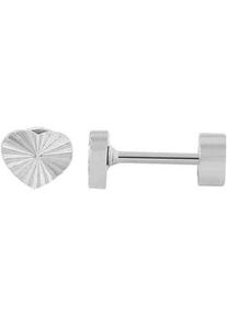 Adelia&acute;s Paar Ohrh&auml;nger ADELIA ́S "Damen Ohrringe &ndash; Ohrstecker Herz aus Edelstahl", Damen, Gr. Damen, Edelstahl, silber, Ohrringe, Zum Verschenken &ndash; ideal zum einfach so