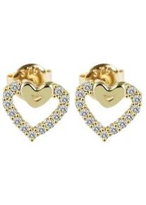 Adelia&acute;s Paar Ohrh&auml;nger ADELIA ́S "Damen Ohrringe &ndash; Ohrstecker aus 375 Gold mit Zirkonia", Damen, Gr. Damen, gold, Ohrringe, Perfekt als Geschenk zum Muttertag