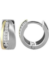 Adelia&acute;s Klappcreolen ADELIA ́S "Damen Ohrringe &ndash; Klappcreole aus 925 Silber mit Zirkonia", Damen, Gr. Damen, Silber 925 (Sterlingsilber), silber, Ohrringe Klappcreolen, Ein Geschenk, das Freude macht