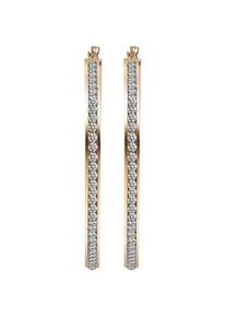 Adelia&acute;s Paar Creolen ADELIA ́S "Damen Ohrringe &ndash; Creole aus Edelstahl mit Strass Steinchen", Damen, Gr. Damen, Edelstahl, gold, Ohrringe, Geschenkidee: zeitlos und vielseitig