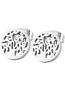 Adelia&acute;s Paar Ohrh&auml;nger ADELIA ́S "Damen Ohrringe &ndash; Ohrstecker Lebensbaum aus Edelstahl", Damen, Gr. Damen, Edelstahl, silber, Ohrringe, Eine sch&ouml;ne Geschenkidee f&uuml;r jeden Anlass