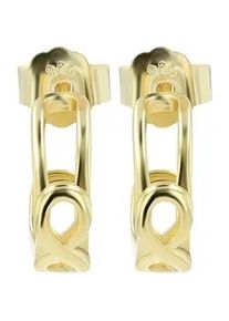 Adelia&acute;s Paar Ohrh&auml;nger ADELIA ́S "Damen Ohrringe &ndash; Ohrstecker Unendlichkeitszeichen aus 925 Silber", Damen, Gr. Damen, Silber 925 (Sterlingsilber), gold, Ohrringe, Zum Verschenken &ndash; ideal zum Geburtstag
