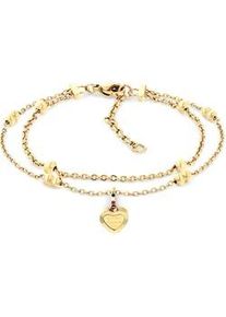 Armkette Tommy Hilfiger "LAYERED", gelbgoldfarben, Armb&auml;nder, Damen, 19cm, Edelstahl, Armkette, Emaille