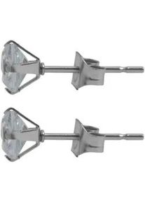 Adelia&acute;s Paar Ohrh&auml;nger ADELIA ́S "Damen Ohrringe &ndash; Ohrstecker aus Edelstahl mit Zirkonia", Damen, Gr. Damen, Edelstahl, silber, Ohrringe, Perfekt als Geschenk zum einfach so