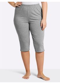 feel good sheego Gro&szlig;e Gr&ouml;&szlig;en Capri-Hosen, schwarz + grau-meliert, Gr&ouml;&szlig;e 48/50 - Damen