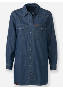 sheego Gro&szlig;e Gr&ouml;&szlig;en Jeansbluse, blue-stone-washed, Gr&ouml;&szlig;e 48 - Damen