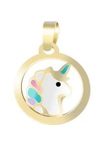 Adelia&acute;s Kettenanh&auml;nger ADELIA ́S "M&auml;dchen Anh&auml;nger &ndash; Einhorn Anh&auml;nger aus 333 Gold mit Emaille", gold, Schmuckanh&auml;nger, M&auml;dchen, Gelbgold 333, Kettenanh&auml;nger, Ideal zum Verschenken &ndash; schlicht und stilvoll