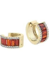 Adelia&acute;s Klappcreolen ADELIA ́S "Damen Ohrringe &ndash; Klappcreole aus 333 Gold mit Zirkonia", Damen, Gr. Damen, gold, Ohrringe Klappcreolen, Zum Verschenken &ndash; passend f&uuml;r viele Anl&auml;sse