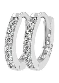 Adelia&acute;s Klappcreolen ADELIA ́S "Damen Ohrringe &ndash; Klappcreole aus 925 Silber", Damen, Gr. Damen, Silber 925 (Sterlingsilber), wei&szlig;, Ohrringe Klappcreolen, Perfekt zum Verschenken an besondere Menschen