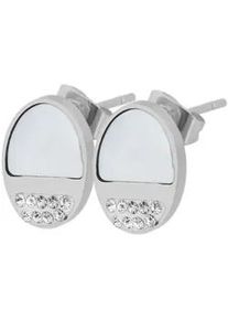 Adelia&acute;s Paar Ohrh&auml;nger ADELIA ́S "Damen Ohrringe &ndash; Ohrstecker aus Edelstahl mit Perlmutt", Damen, Gr. Damen, Edelstahl, silber, Ohrringe, Ideal als Geschenk f&uuml;r besondere Anl&auml;sse