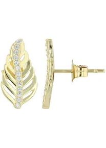 Adelia&acute;s Paar Ohrh&auml;nger ADELIA ́S "Damen Ohrringe &ndash; Ohrstecker aus 925 Silber mit Zirkonia", Damen, Gr. Damen, Silber 925 (Sterlingsilber), gold, Ohrringe, Ideal als Geschenk f&uuml;r besondere Anl&auml;sse