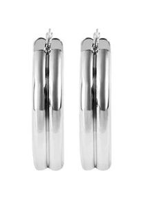 Adelia&acute;s Paar Creolen ADELIA ́S "Damen Ohrringe &ndash; Creole aus Edelstahl", Damen, Gr. Damen, Edelstahl, silber, Ohrringe, Geschenkidee: zeitlos und vielseitig