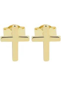 Adelia&acute;s Paar Ohrh&auml;nger ADELIA ́S "Damen Ohrringe &ndash; Ohrstecker Kreuz aus 925 Silber", Damen, Gr. Damen, Silber 925 (Sterlingsilber), gold, Ohrringe, Zum Verschenken &ndash; passend f&uuml;r viele Anl&auml;sse