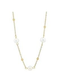 Adelia&acute;s Kette ohne Anh&auml;nger ADELIA ́S "Damen Halskette aus Edelstahl mit S&uuml;&szlig;wasserperle 40+5", gold, Halsketten, Damen, 45cm, Edelstahl, Zum Verschenken &ndash; ideal zum einen besonderen Tag