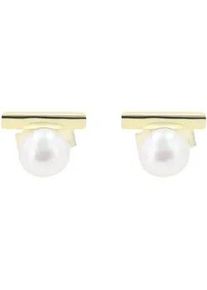 Adelia&acute;s Paar Ohrh&auml;nger ADELIA ́S "Damen Ohrringe &ndash; Ohrstecker aus 925 Silber mit Perle", Damen, Gr. Damen, Silber 925 (Sterlingsilber), gold, Ohrringe, Perfekt als Geschenk zum Valentinstag