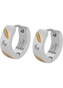 Adelia&acute;s Klappcreolen ADELIA ́S "Damen Ohrringe &ndash; Klappcreole aus Edelstahl mit Strass Steinchen", Damen, Gr. Damen, Edelstahl, gold, Ohrringe Klappcreolen, Ein stilvolles Geschenk f&uuml;r besondere Momente