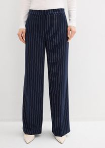bonprix Marlenehose mit Nadelstreifen, blau, Gr.52, stillvolle Marlenehose mit Streifen