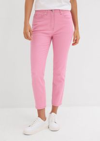 bonprix 7/8-Stretchhose High Waist, rosa, Gr.50, Verk&uuml;rzte 5-Pcokets-Stretch-Hose, Slim Leg, aus Lycra
