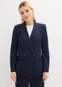 bonprix Blazer mit Nadelstreifen, blau, Gr.52, eleganter Nadelstreifen Blazer