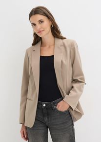 bonprix Oversize Blazer, braun, Gr.40, Klassicher Stretch-Blazer mit Innenfutter, &Auml;rmel mit Turn-Up-Funktion