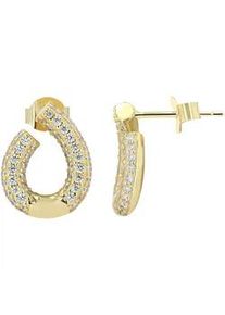 Adelia&acute;s Paar Ohrh&auml;nger ADELIA ́S "Damen Ohrringe &ndash; Ohrstecker aus 925 Silber", Damen, Gr. Damen, Silber 925 (Sterlingsilber), gold, Ohrringe, Eine sch&ouml;ne Geschenkidee f&uuml;r jeden Anlass