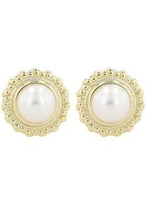 Adelia&acute;s Paar Ohrh&auml;nger ADELIA ́S "Damen Ohrringe &ndash; Ohrstecker aus 925 Silber mit S&uuml;&szlig;wasserperle", Damen, Gr. Damen, Silber 925 (Sterlingsilber), gold, Ohrringe, Zum Verschenken an Menschen, die Ihnen am Herzen liegen