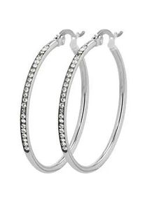 Adelia&acute;s Paar Creolen ADELIA ́S "Damen Ohrringe &ndash; Creole aus Edelstahl mit Strass Steinchen", Damen, Gr. Damen, Edelstahl, silber, Ohrringe, Eine sch&ouml;ne Geschenkidee f&uuml;r jeden Anlass