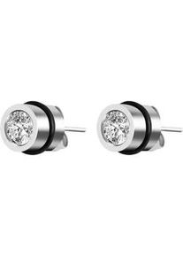 Adelia&acute;s Paar Ohrh&auml;nger ADELIA ́S "Damen Ohrringe &ndash; Ohrstecker aus Edelstahl mit Zirkonia", Damen, Gr. Damen, Edelstahl, silber, Ohrringe, Ideal als Geschenk &ndash; dezent und elegant