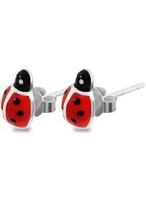 Adelia&acute;s Paar Ohrh&auml;nger ADELIA ́S "Kinder Ohrringe &ndash; Ohrstecker aus 925 Silber mit Emaille", M&auml;dchen, Gr. Kinder, Silber 925 (Sterlingsilber), silber, Ohrringe, Zum Verschenken &ndash; ideal zum Valentinstag