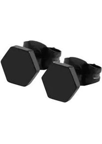 Adelia&acute;s Paar Ohrh&auml;nger ADELIA ́S "Damen Ohrringe &ndash; Ohrstecker aus Edelstahl", Damen, Gr. Damen, Edelstahl, schwarz, Ohrringe, Ideal als Geschenk &ndash; dezent und elegant