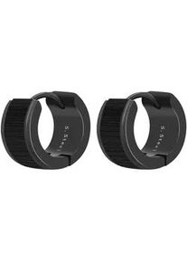 Adelia&acute;s Klappcreolen ADELIA ́S "Damen Ohrringe &ndash; Klappcreole aus Edelstahl", Damen, Gr. Damen, Edelstahl, schwarz, Ohrringe Klappcreolen, Eine sch&ouml;ne Geschenkidee f&uuml;r jeden Anlass