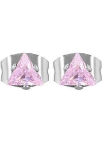 Adelia&acute;s Paar Ohrh&auml;nger ADELIA ́S "Damen Ohrringe &ndash; Ohrstecker aus Edelstahl mit Zirkonia", Damen, Gr. Damen, Edelstahl, silber, Ohrringe, Perfekt als Geschenk zum Valentinstag