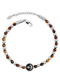 Adelia&acute;s Gliederarmband ADELIA ́S "Unisex Armband &ndash; Kugelarmband aus Edelstahl 19+3 cm", braun, Armb&auml;nder, Damen, 22cm, Edelstahl, Gliederarmband, Zum Verschenken &ndash; passend f&uuml;r viele Anl&auml;sse