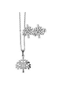 Adelia&acute;s Kette ohne Anh&auml;nger ADELIA ́S "Damen Halskette mit Anh&auml;nger &ndash; Lebensbaum aus Edelstahl", silber, Halsketten, Damen, 43cm, Edelstahl, Ein Geschenk, das Freude macht