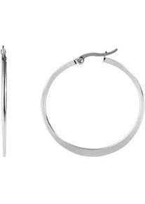 Adelia&acute;s Paar Creolen ADELIA ́S "Damen Ohrringe &ndash; Creole aus Edelstahl", Damen, Gr. Damen, Edelstahl, silber, Ohrringe, Ideal als Geschenk &ndash; dezent und elegant