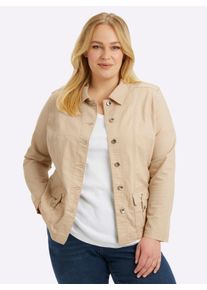 sheego Gro&szlig;e Gr&ouml;&szlig;en Jackenblazer in Denim-Optik, stein, Gr&ouml;&szlig;e 23 - Damen