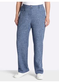 sheego Gro&szlig;e Gr&ouml;&szlig;en Jerseyhose aus weichem Boucl&eacute;, jeansblau, Gr&ouml;&szlig;e 50 - Damen