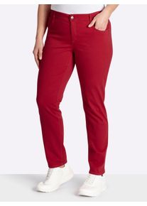 Ascari sheego Gro&szlig;e Gr&ouml;&szlig;en Stretch-Jeans in R&ouml;hren-Form, rot, Gr&ouml;&szlig;e 24 - Damen